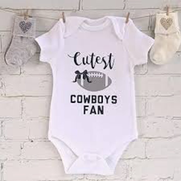 Baby Girls Cutest Dallas Cowboys Fan Bodysuit Onesie - Picture 1 of 1